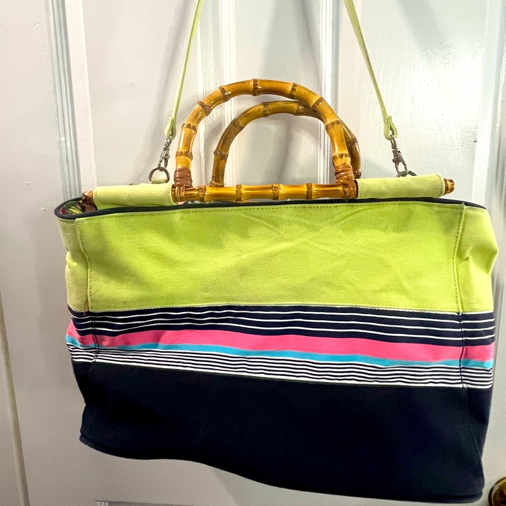 Talbots Canvas Tore With Shoulder Strap And Doubl… - image 1